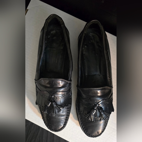 Johnston & Murphy Cellini Black Leather Tassel Loafers Men's Size 9 M Dress Shoe - Picture 3 of 13